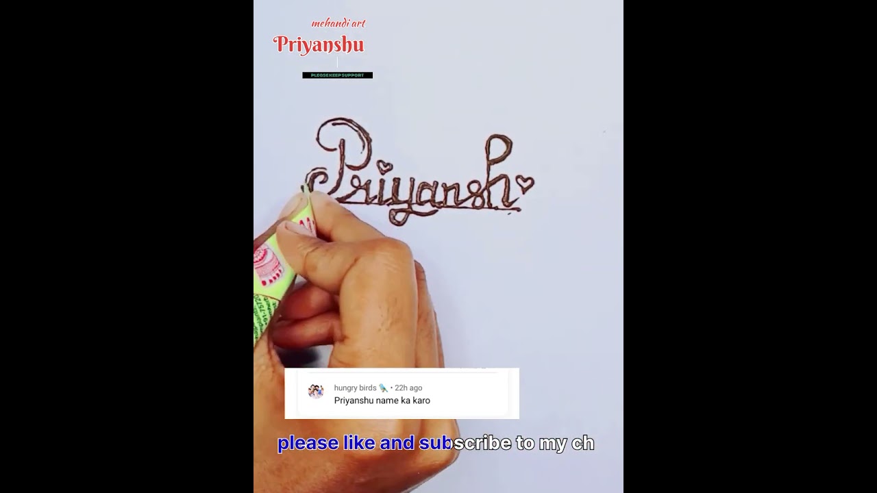 priyanshu domsbrushpen calligraphy  comment your name  YouTube